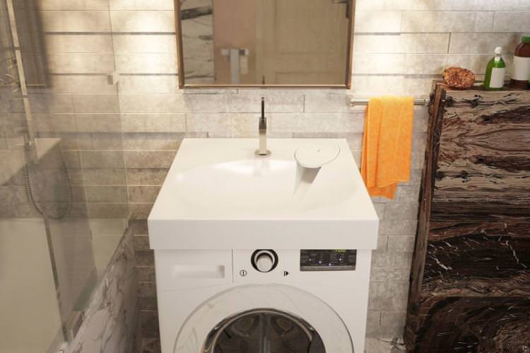 Куди поставити пральну машину - Дизайн ванної кімнати 3 кв.м.
