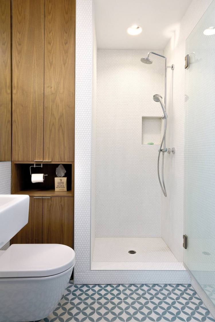 Ванна з душовою кабіною - дизайн інтер'єру фото