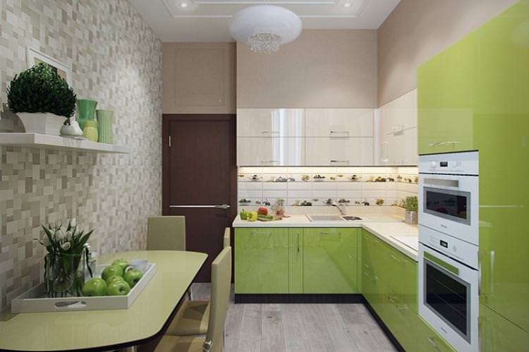 Візуальне збільшення простору - Дизайн кухні 12 кв.м.