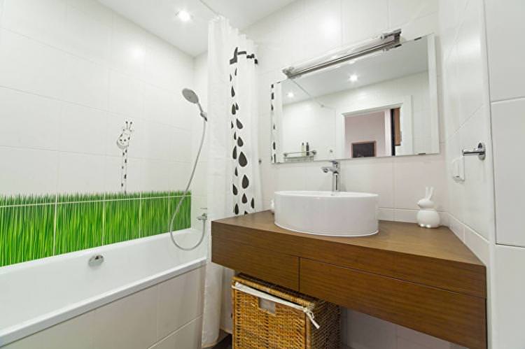 Оздоблення стелі - Дизайн ванної кімнати 2 кв.м.