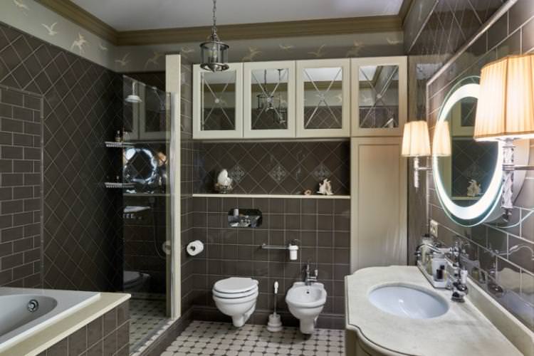 Ванна кімната в стилі неокласика - дизайн інтер'єру фото