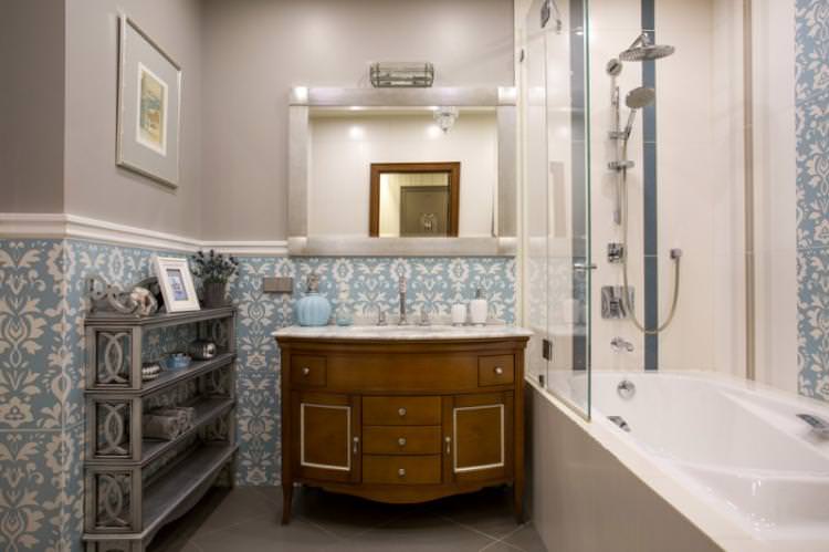 Ванна кімната в стилі неокласика - дизайн інтер'єру фото