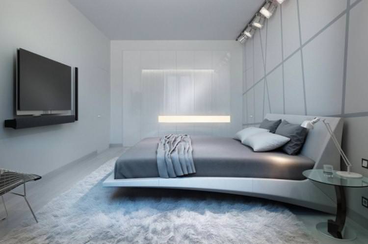 Дизайн інтер'єру спальні в стилі хай-тек