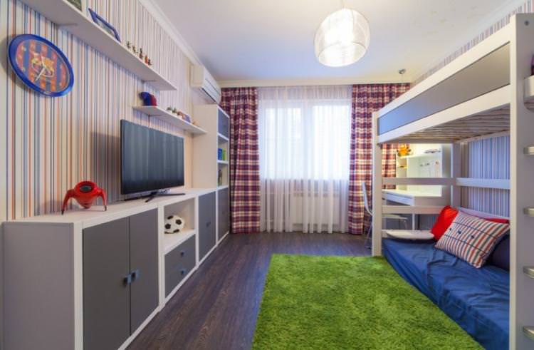 Червона дитяча кімната для хлопчика - Дизайн інтер'єру