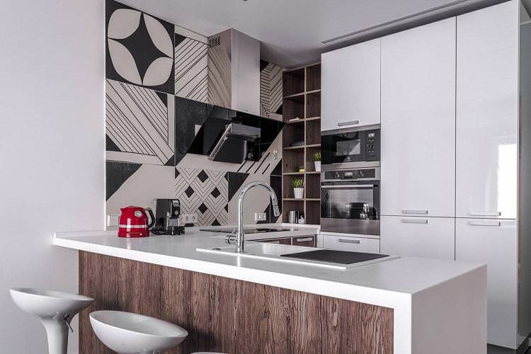 Кухня 8 кв.м. у стилі мінімалізм - Дизайн інтер'єру