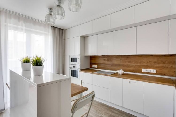 Кухня - Дизайн квартири в стилі мінімалізм