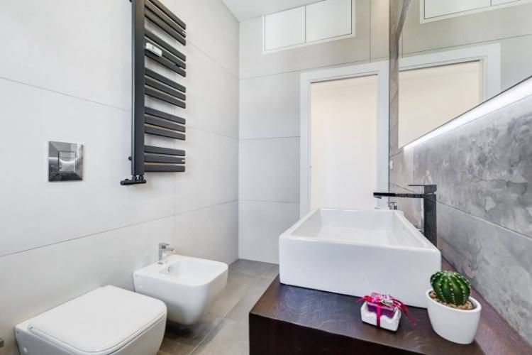 Ванна кімната - Дизайн квартири в стилі мінімалізм