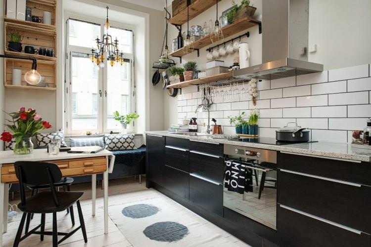 Дизайн інтер'єру кухні у скандинавському стилі - фото