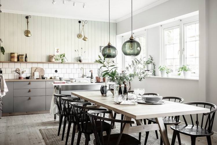 Дизайн інтер'єру кухні у скандинавському стилі - фото