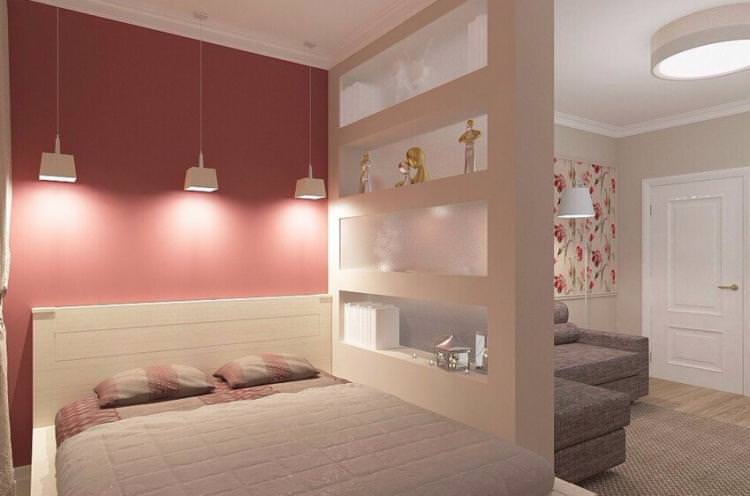 Освітлення та підсвічування - Дизайн вітальні, поєднаної зі спальнею