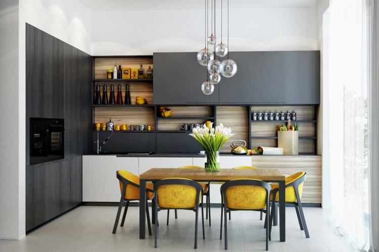 Кухня 10 кв.м. у сучасному стилі - Дизайн інтер'єру