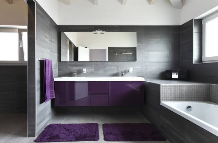 Сірий з фіолетовим - Поєднання кольорів в інтер'єрі