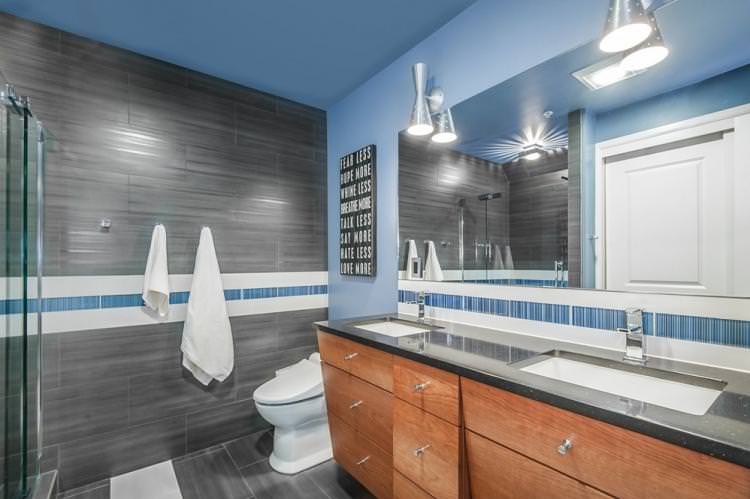 Сірий колір в інтер'єрі ванної кімнати