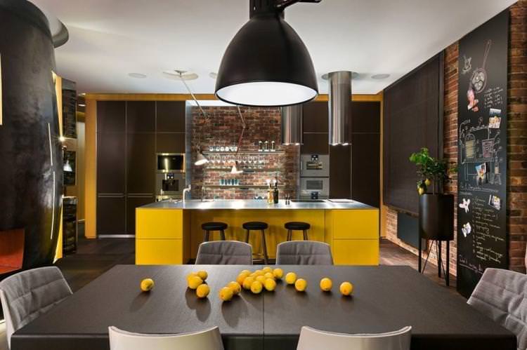 Жовтий колір - Колірна гама для дизайну квартири в стилі лофт