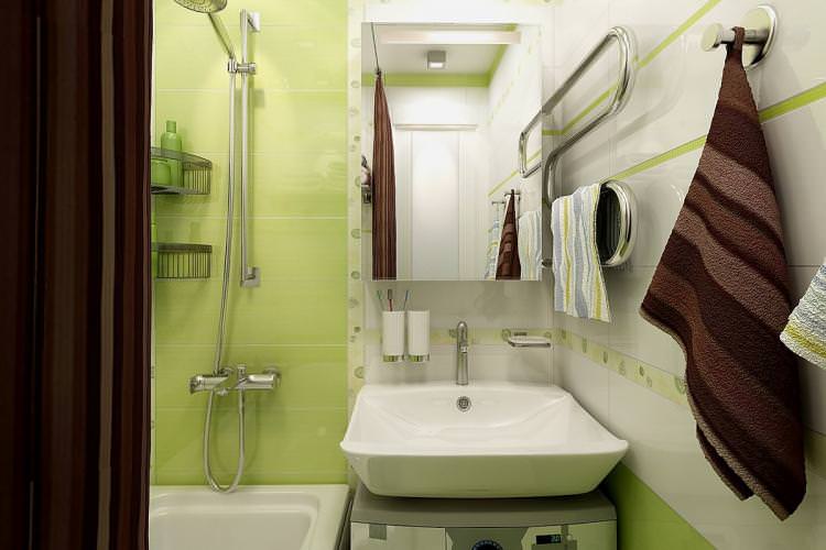 Раковина - Дизайн ванної кімнати в хрущовці