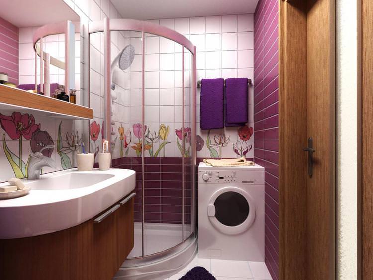 Дизайн інтер'єру ванної кімнати в хрущовці - фото