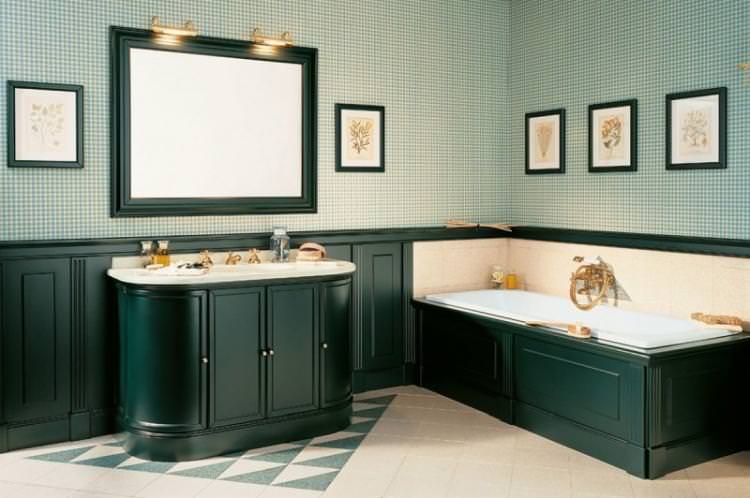 Зелена ванна кімната - Дизайн інтер'єру 