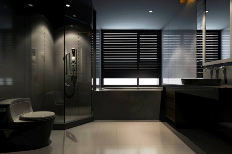 Чорна ванна кімната - Дизайн інтер'єру 