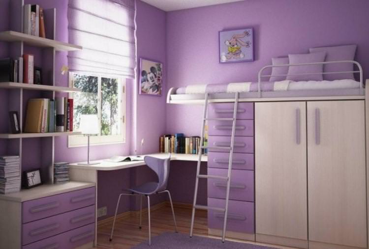Дизайн маленької дитячої кімнати для дівчинки