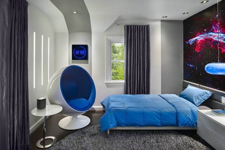 Кімната для підлітка в стилі хай-тек - Дизайн інтер'єру