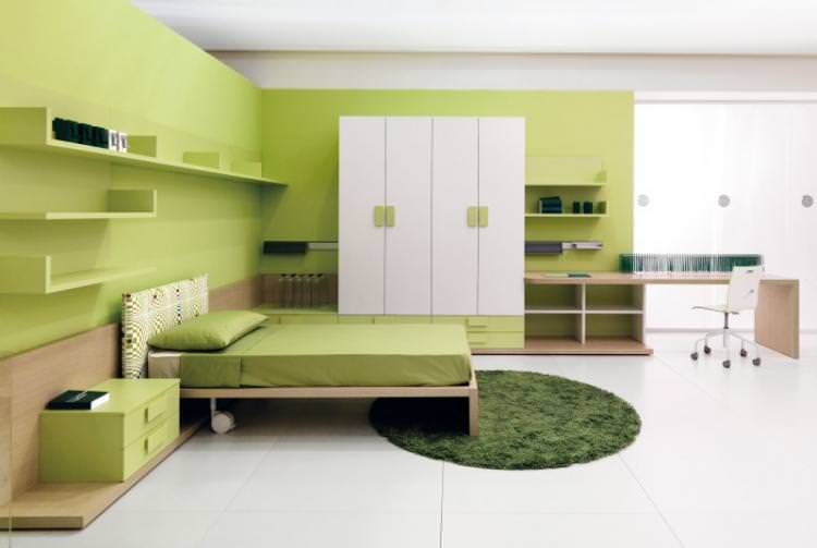 Зелена кімната для підлітка - Дизайн інтер'єру