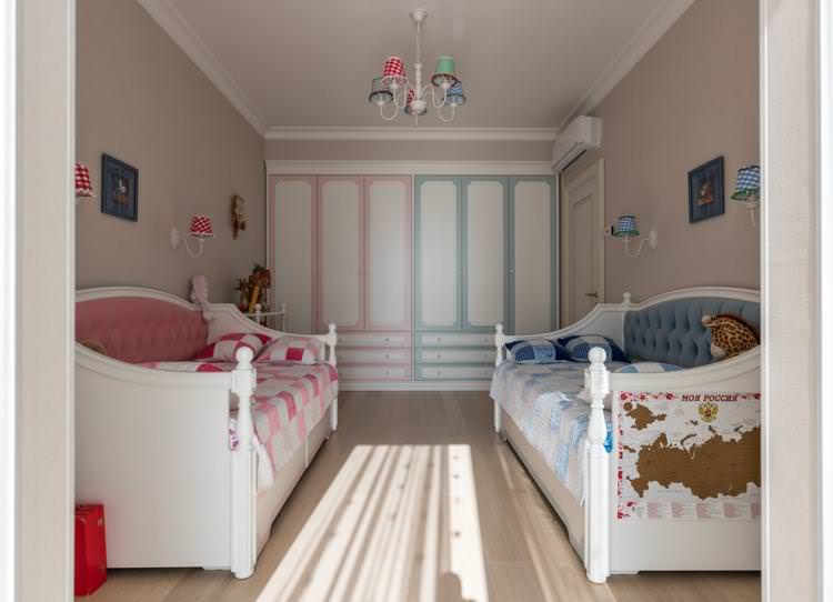 Установка ліжка - Дизайн дитячого для різностатевих дітей