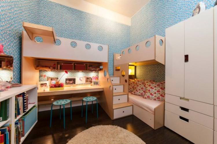Дитяча кімната для різностатих дітей у класичному стилі - Дизайн інтер'єру