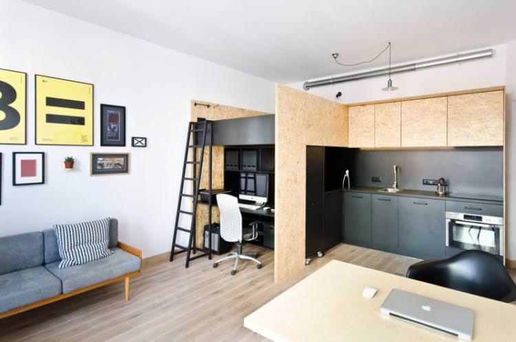 Дизайн інтер'єру квартири-студії - фото реальних інтер'єрів