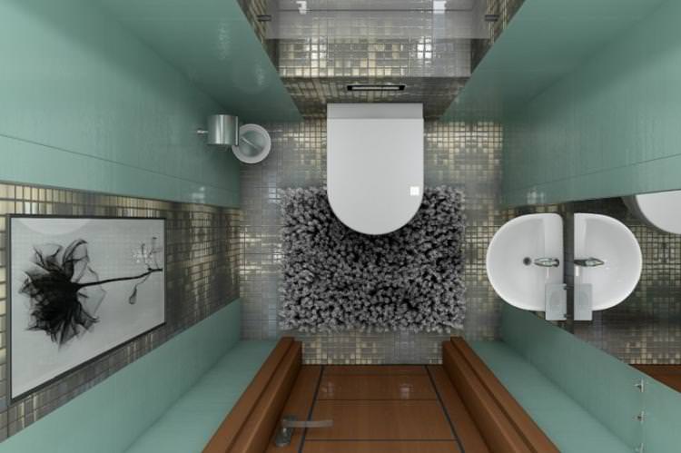Функціональний декор - Дизайн маленького туалету