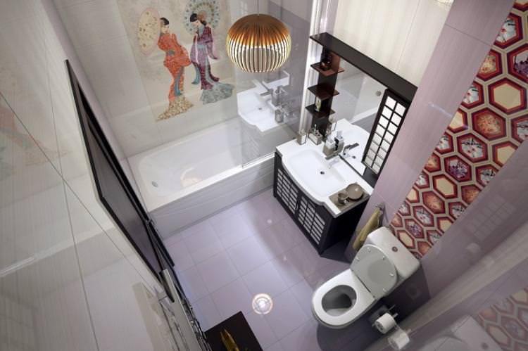 Мінімалістичні стилі інтер'єрів - Дизайн маленької ванної кімнати
