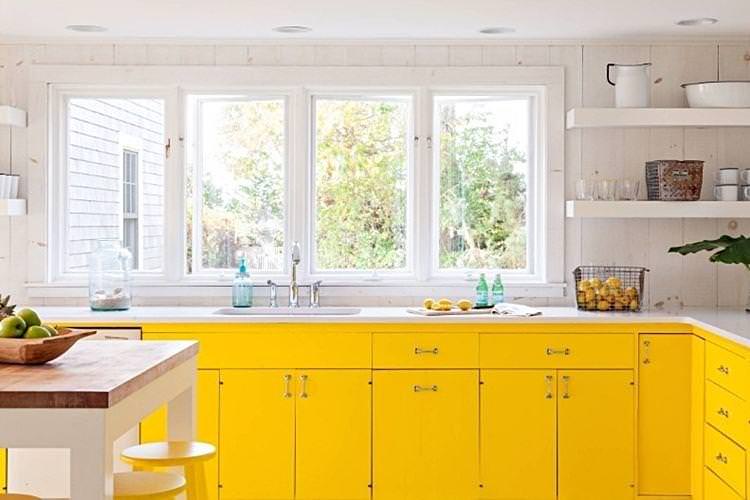 Дизайн жовтої кухні