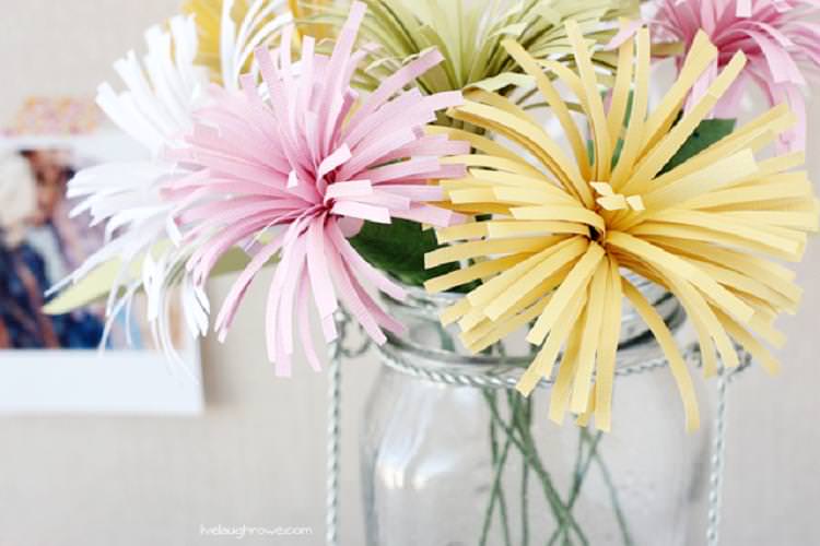 Паперові хризантеми - Квіти з паперу своїми руками